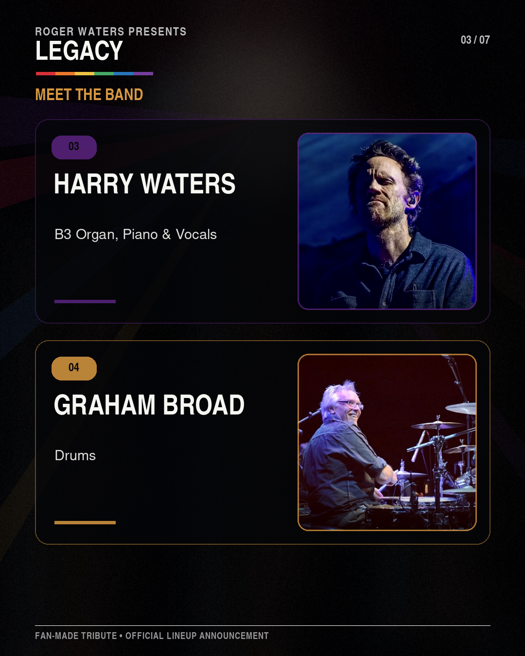 Legacy lineup: Harry Waters and Graham Broad